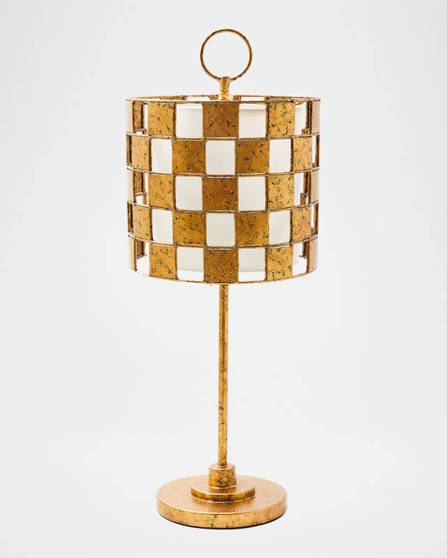Golden Check Table Lamp